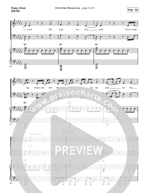 Christ Our King (Live) Piano/Vocal Pack (Passion / Sean Curran)