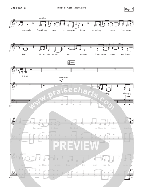 Rock Of Ages (Choral Anthem SATB) Choir Sheet (SATB) (The Worship Initiative / Dinah Wright / Grace Tanner / Arr. Mason Brown)