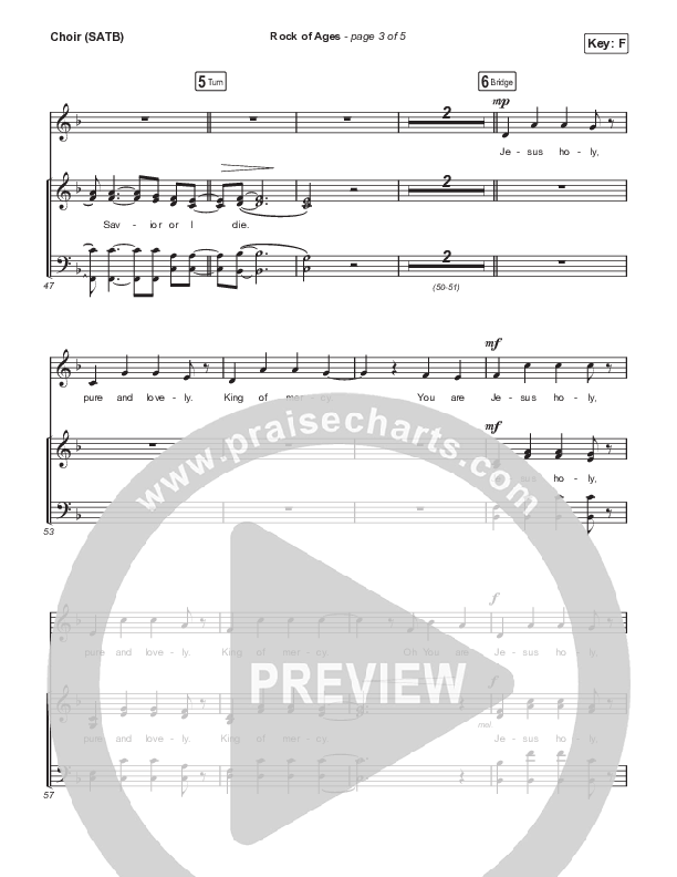 Rock Of Ages (Choral Anthem SATB) Choir Sheet (SATB) (The Worship Initiative / Dinah Wright / Grace Tanner / Arr. Mason Brown)