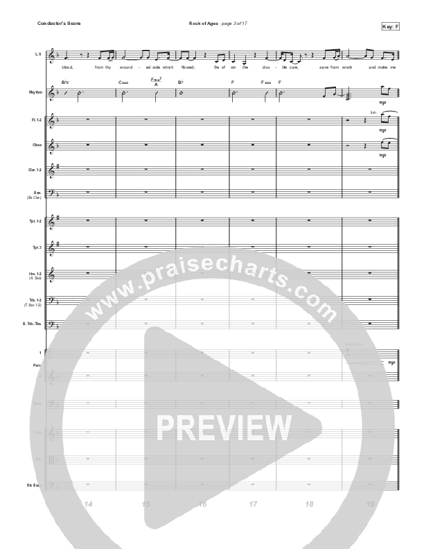 Rock Of Ages (Choral Anthem SATB) Conductor's Score (The Worship Initiative / Dinah Wright / Grace Tanner / Arr. Mason Brown)