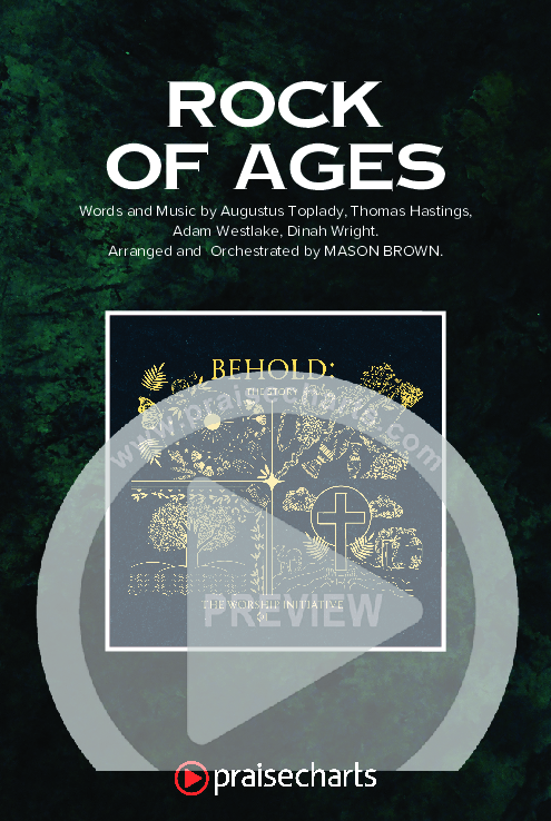 Rock Of Ages (Choral Anthem SATB) Octavo Cover Sheet (The Worship Initiative / Dinah Wright / Grace Tanner / Arr. Mason Brown)