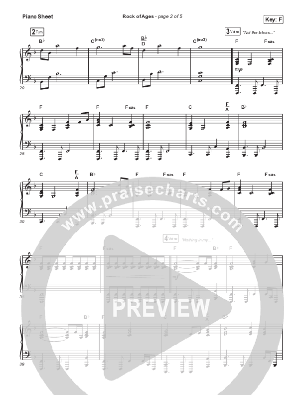 Rock Of Ages (Choral Anthem SATB) Piano Sheet (The Worship Initiative / Dinah Wright / Grace Tanner / Arr. Mason Brown)