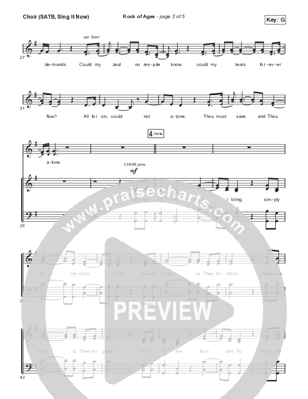 Rock Of Ages (Sing It Now SATB) Choir Sheet (SATB) (The Worship Initiative / Dinah Wright / Grace Tanner / Arr. Mason Brown)