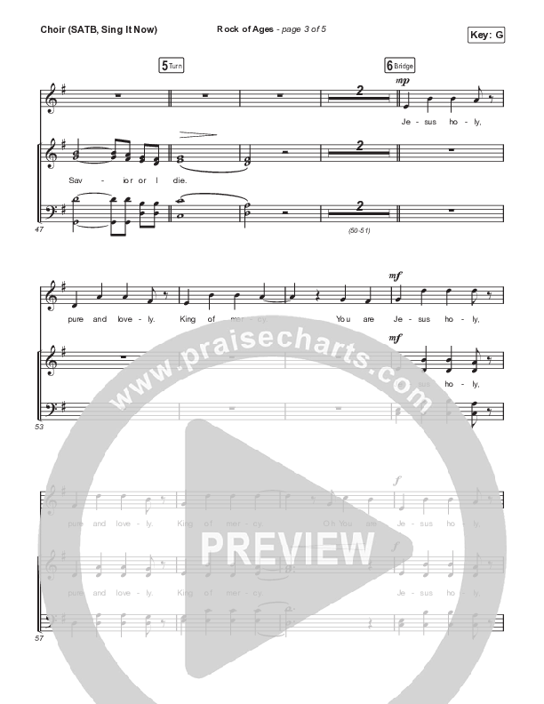 Rock Of Ages (Sing It Now SATB) Choir Sheet (SATB) (The Worship Initiative / Dinah Wright / Grace Tanner / Arr. Mason Brown)