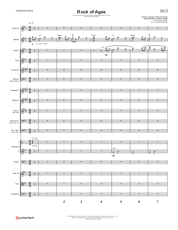 Rock Of Ages (Sing It Now SATB) Orchestration (The Worship Initiative / Dinah Wright / Grace Tanner / Arr. Mason Brown)