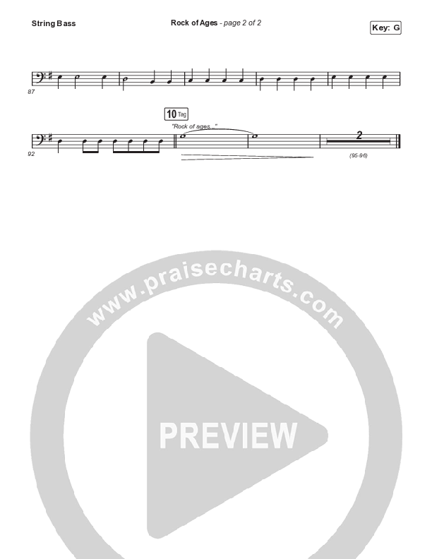 Rock Of Ages (Sing It Now SATB) String Bass (The Worship Initiative / Dinah Wright / Grace Tanner / Arr. Mason Brown)