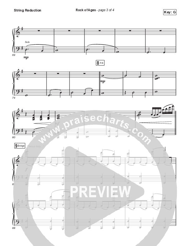 Rock Of Ages (Sing It Now SATB) String Reduction (The Worship Initiative / Dinah Wright / Grace Tanner / Arr. Mason Brown)