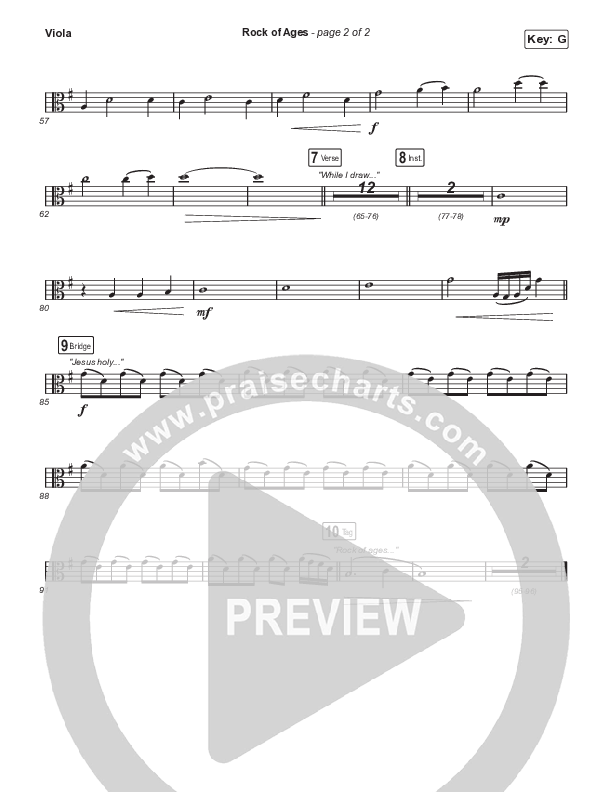 Rock Of Ages (Sing It Now SATB) Viola (The Worship Initiative / Dinah Wright / Grace Tanner / Arr. Mason Brown)