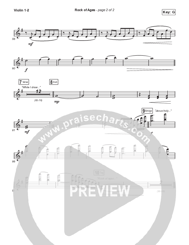 Rock Of Ages (Sing It Now SATB) String Pack (The Worship Initiative / Dinah Wright / Grace Tanner / Arr. Mason Brown)