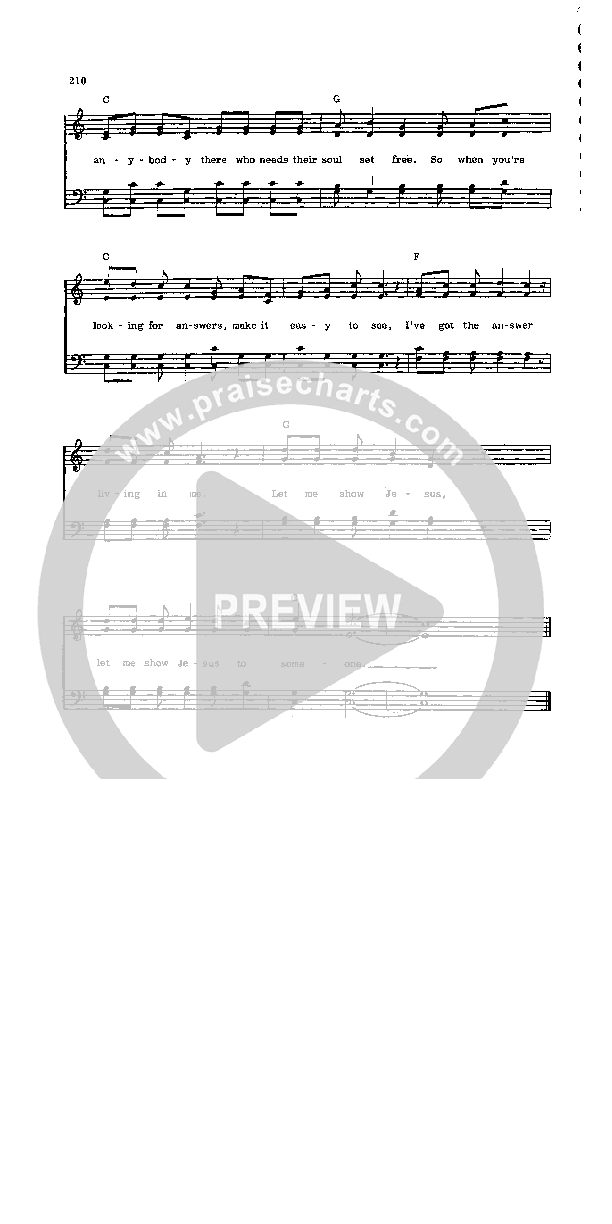 Let Me Show Jesus Lead Sheet (The Cumberland Boys)