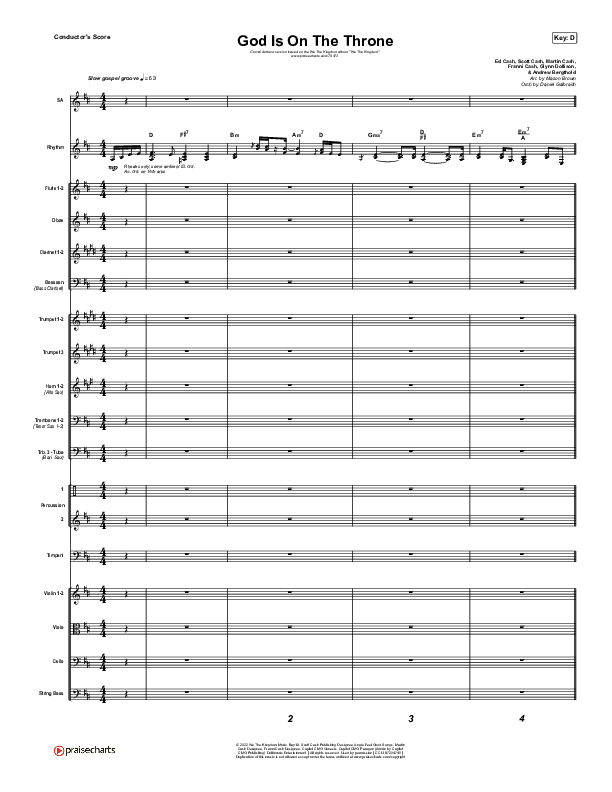 God Is On The Throne (Choral Anthem SATB) Orchestration (We The Kingdom / Arr. Mason Brown)