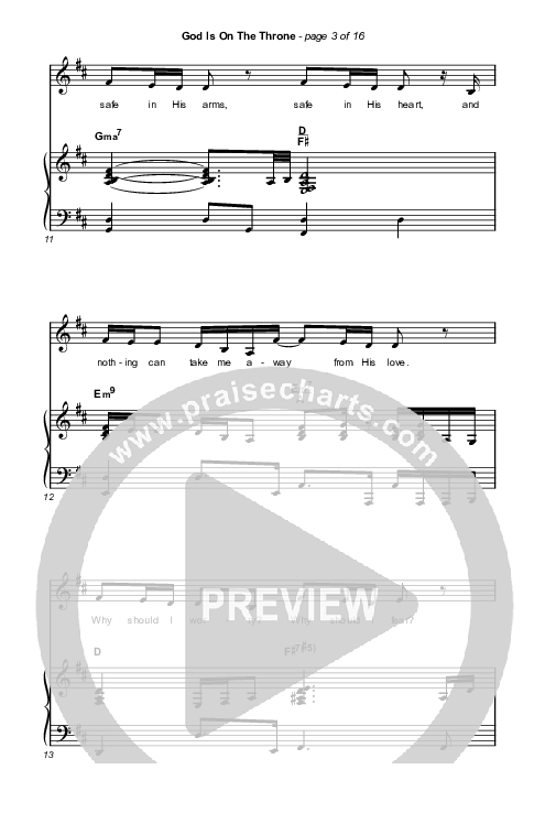 God Is On The Throne (Choral Anthem SATB) Octavo (SATB & Pno) (We The Kingdom / Arr. Mason Brown)