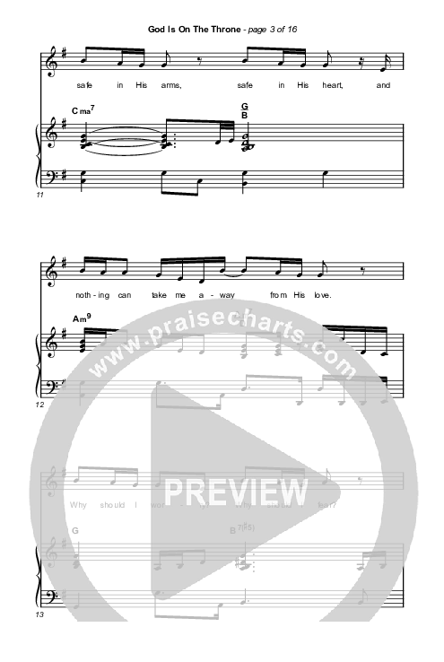 God Is On The Throne (Worship Choir SAB) Octavo (SAB & Pno) (We The Kingdom / Arr. Mason Brown)