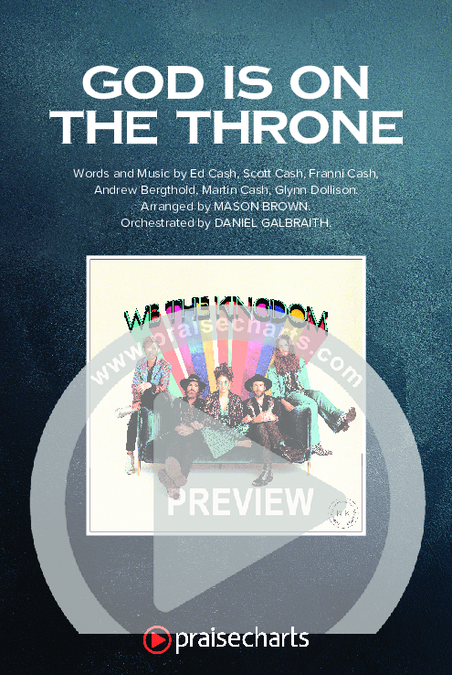 God Is On The Throne (Worship Choir SAB) Octavo Cover Sheet (We The Kingdom / Arr. Mason Brown)