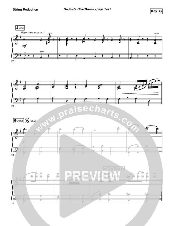 God Is On The Throne (Worship Choir SAB) String Reduction (We The Kingdom / Arr. Mason Brown)
