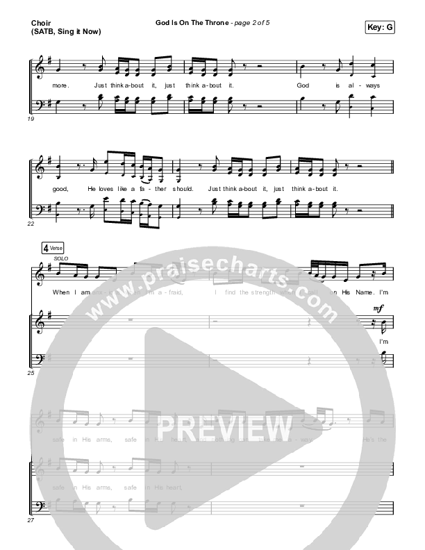 God Is On The Throne (Sing It Now SATB) Choir Sheet (SATB) (We The Kingdom / Arr. Mason Brown)
