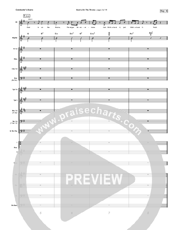 God Is On The Throne (Sing It Now SATB) Conductor's Score (We The Kingdom / Arr. Mason Brown)