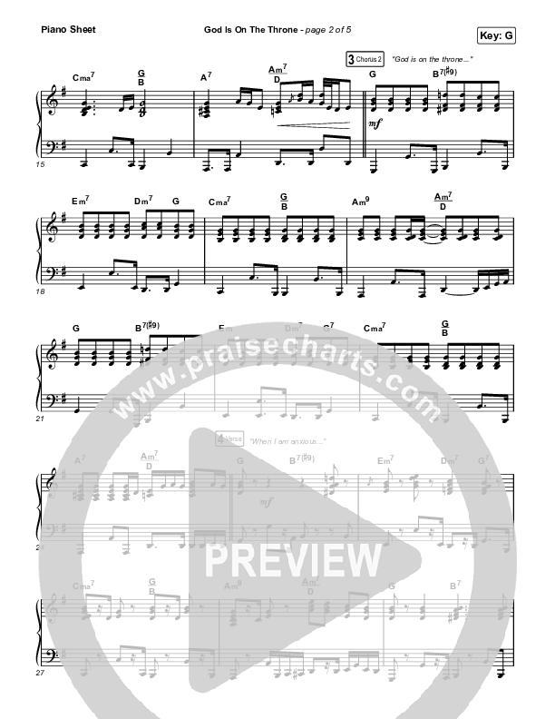God Is On The Throne (Sing It Now SATB) Piano Sheet (We The Kingdom / Arr. Mason Brown)
