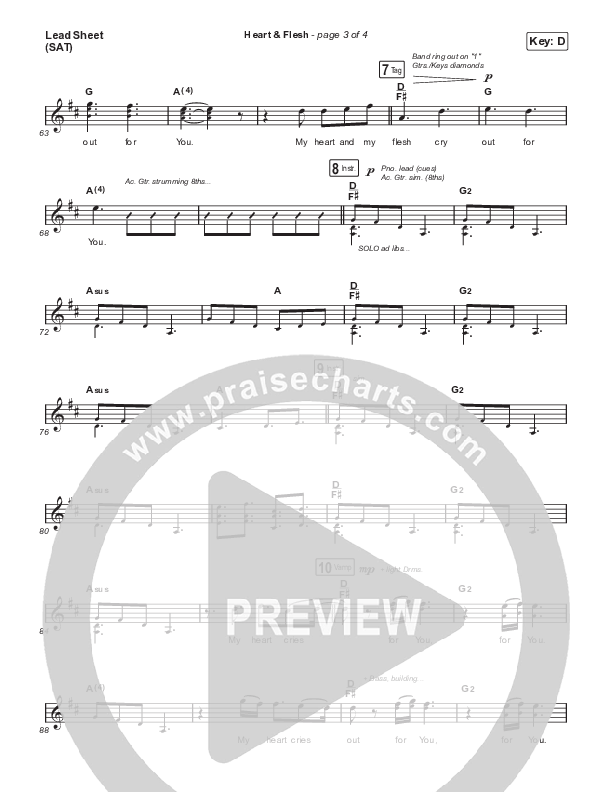 Heart & Flesh Lead Sheet (SAT) (Leeland / TAYA)