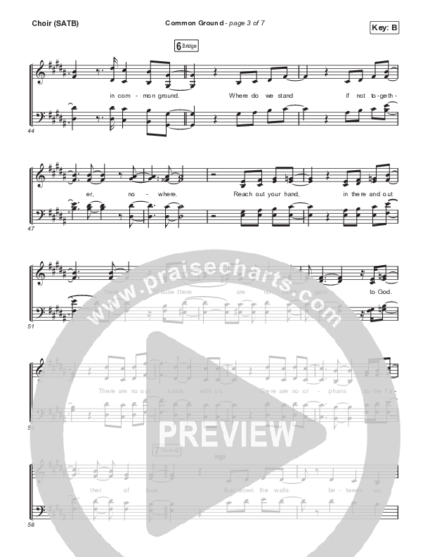 Common Ground Choir Sheet (SATB) (Matt Maher / Dee Wilson)