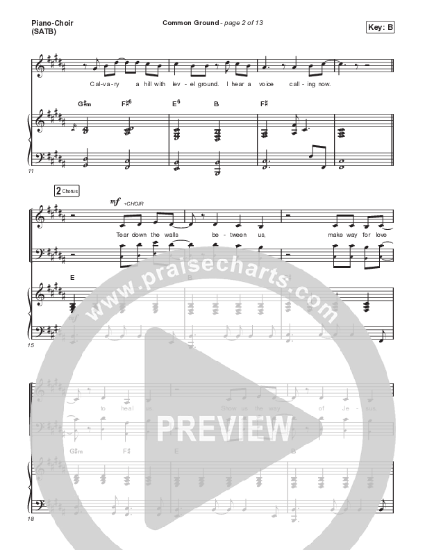 Common Ground Piano/Vocal (SATB) (Matt Maher / Dee Wilson)