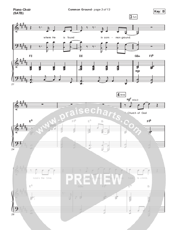 Common Ground Piano/Vocal (SATB) (Matt Maher / Dee Wilson)