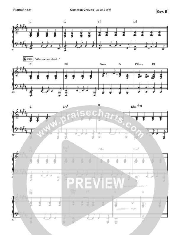 Common Ground Piano Sheet (Matt Maher / Dee Wilson)