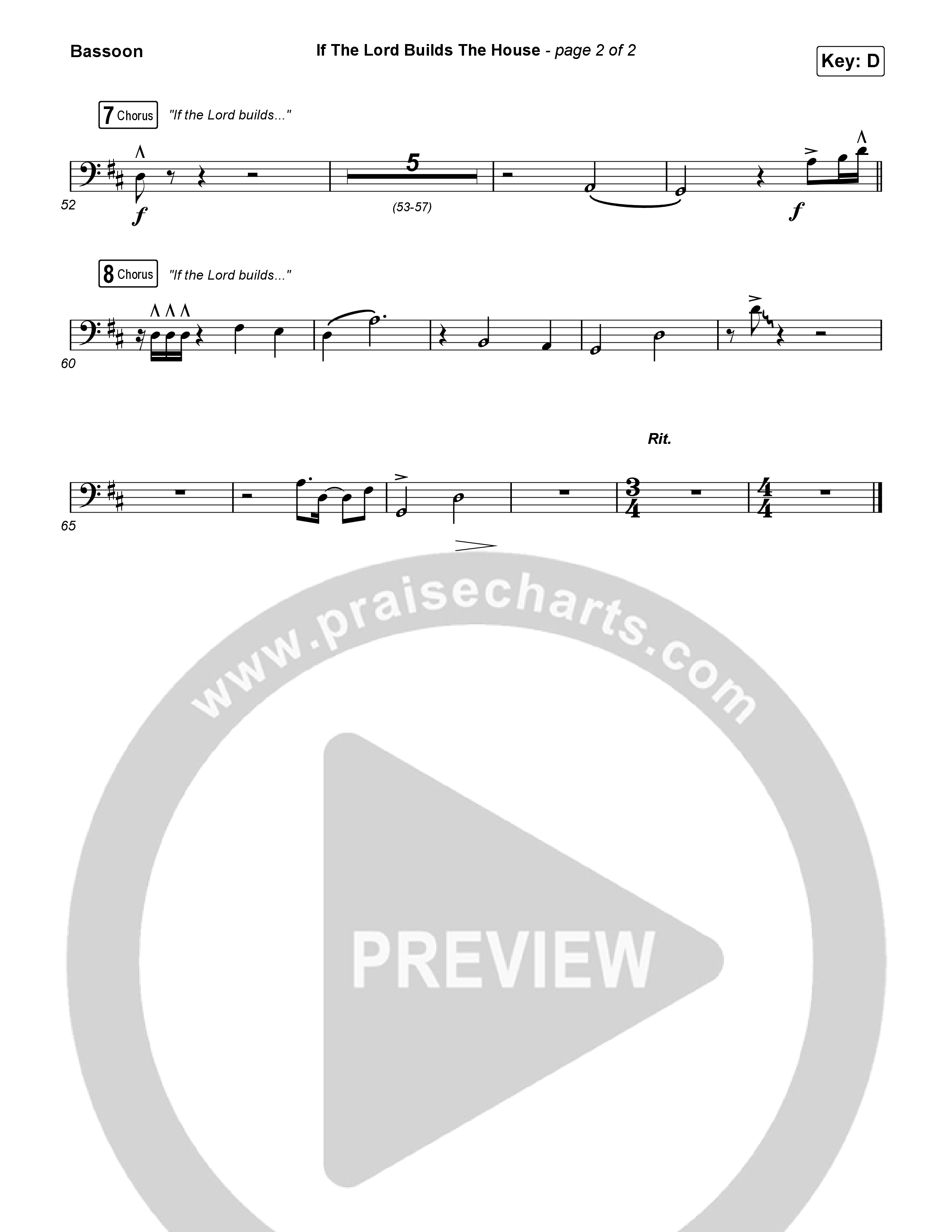 If The Lord Builds The House Bassoon (Hope Darst / Jon Reddick)