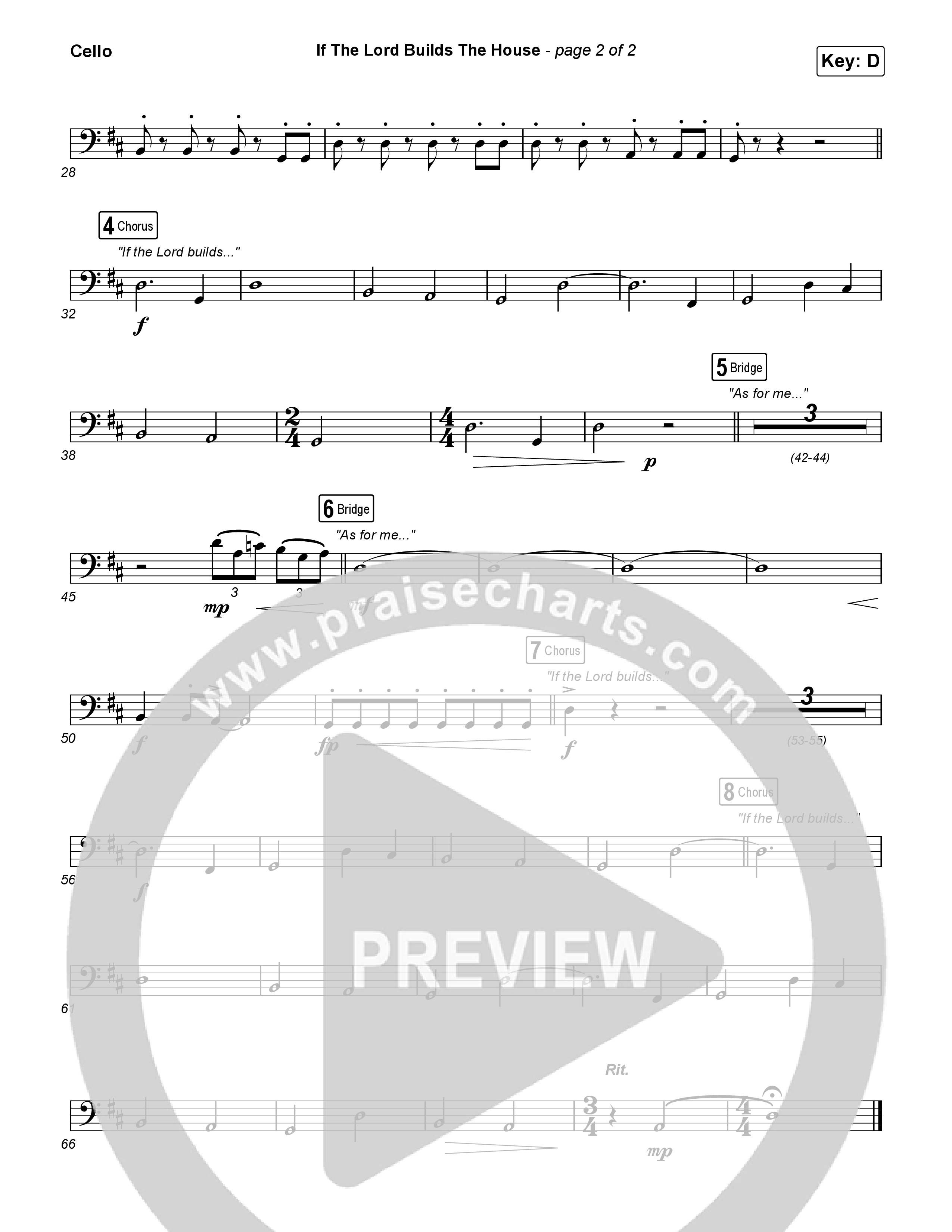 If The Lord Builds The House Cello (Hope Darst / Jon Reddick)