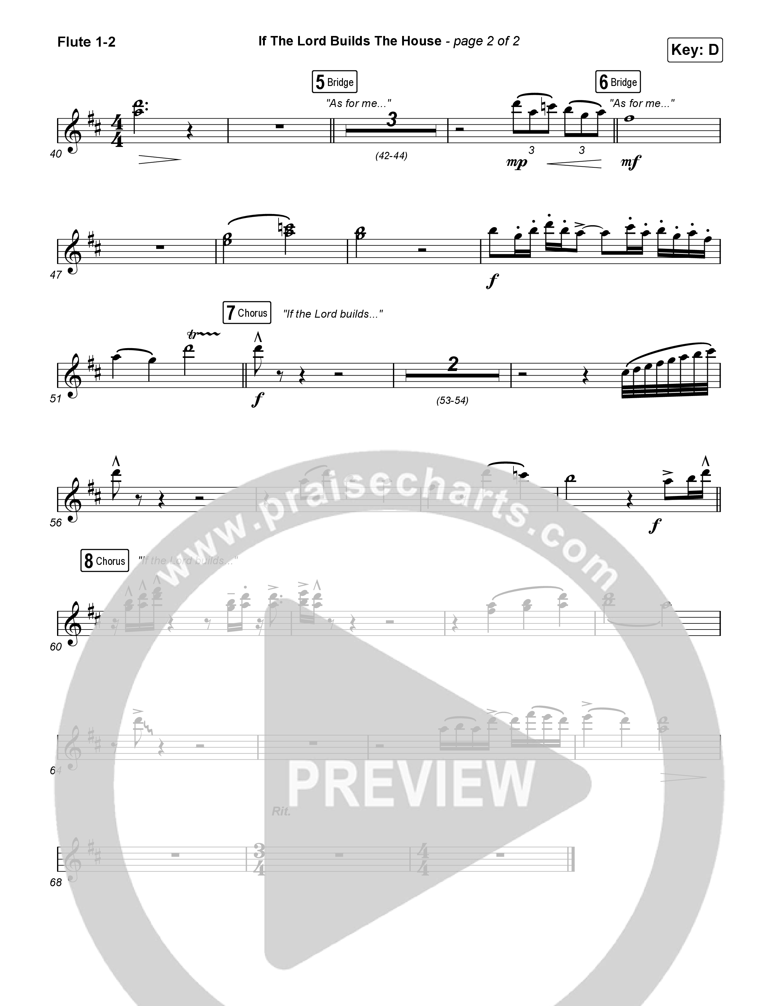 If The Lord Builds The House Flute 1/2 (Hope Darst / Jon Reddick)