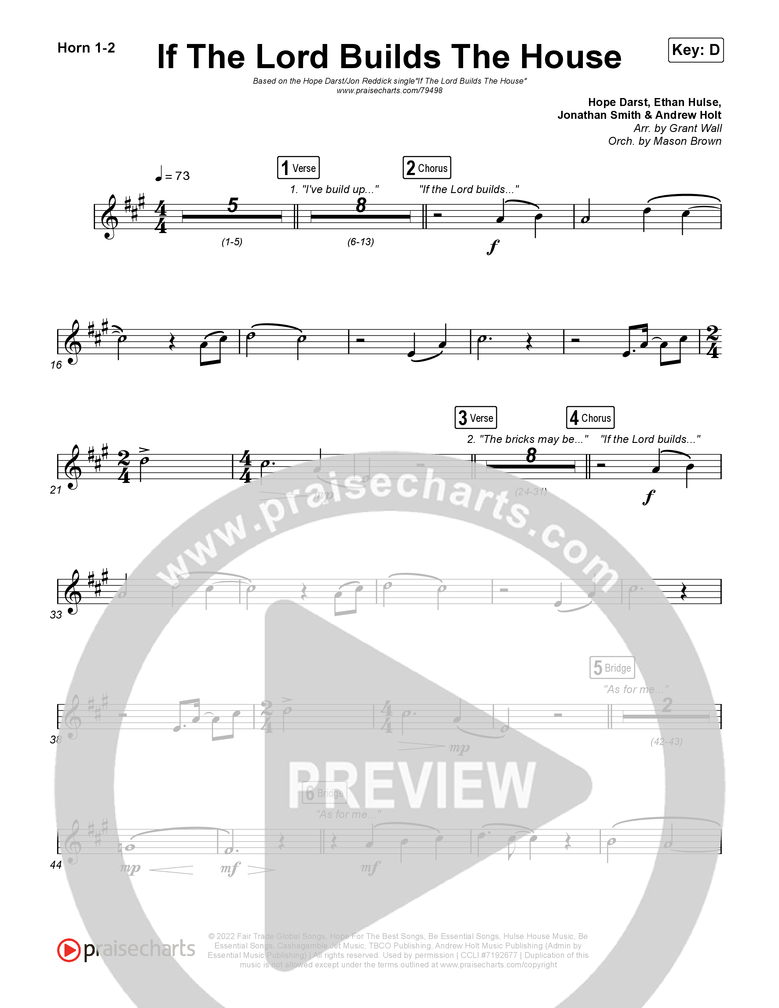 If The Lord Builds The House Brass Pack (Hope Darst / Jon Reddick)