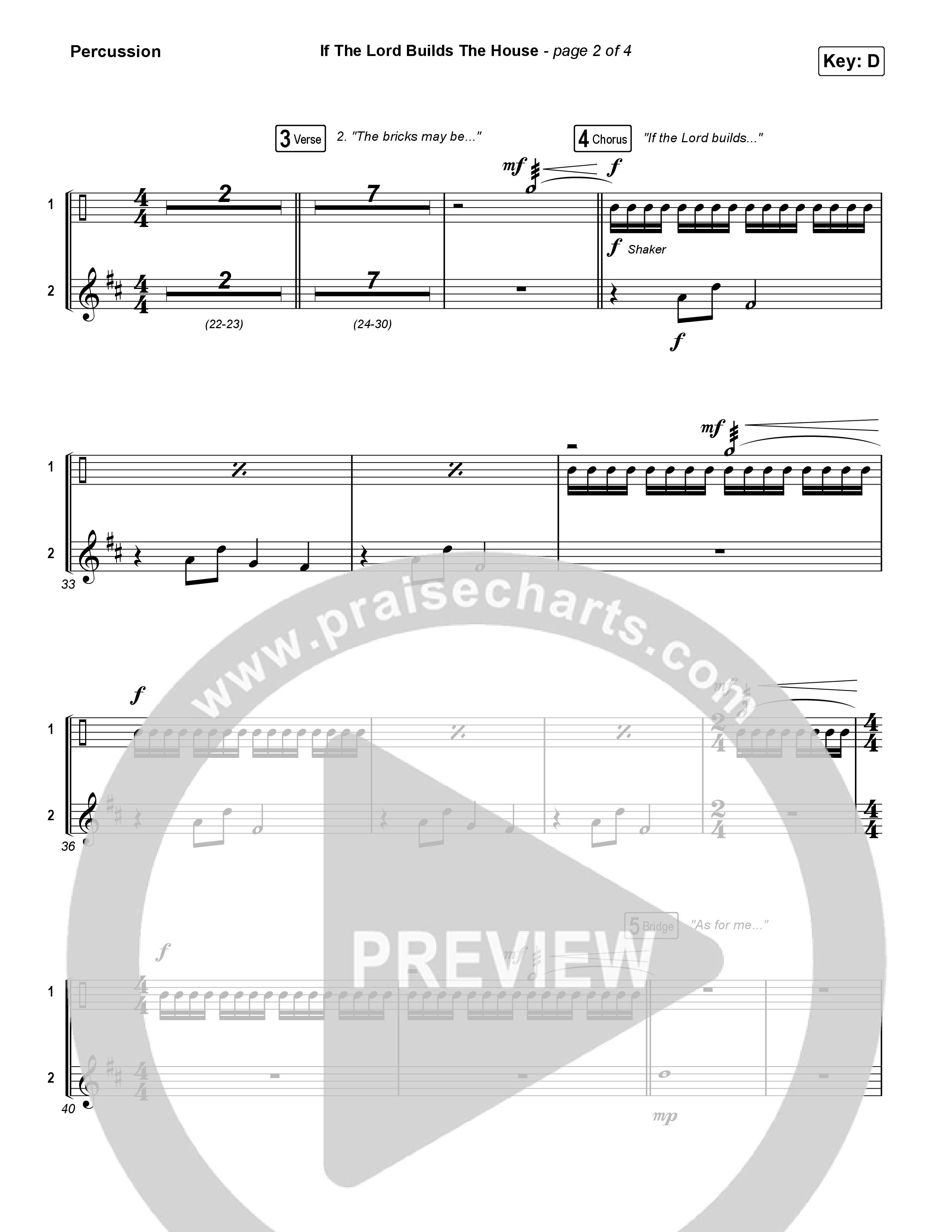 If The Lord Builds The House Percussion (Hope Darst / Jon Reddick)