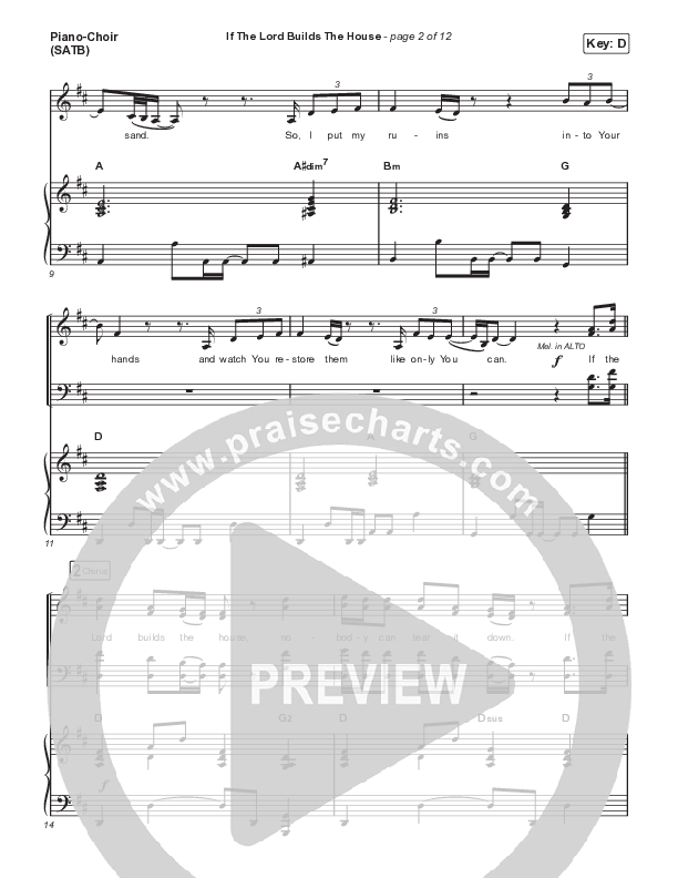 If The Lord Builds The House Piano/Vocal (SATB) (Hope Darst / Jon Reddick)