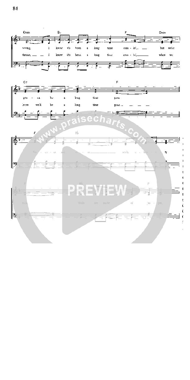 Long Time Comin' (Long Time Gone) Lead Sheet (The Paynes)