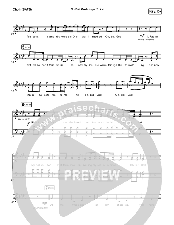 Oh But God Choir Sheet (SATB) (Davy Flowers)