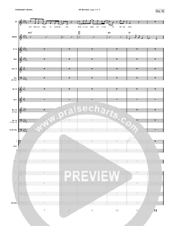 Oh But God Conductor's Score (Davy Flowers)