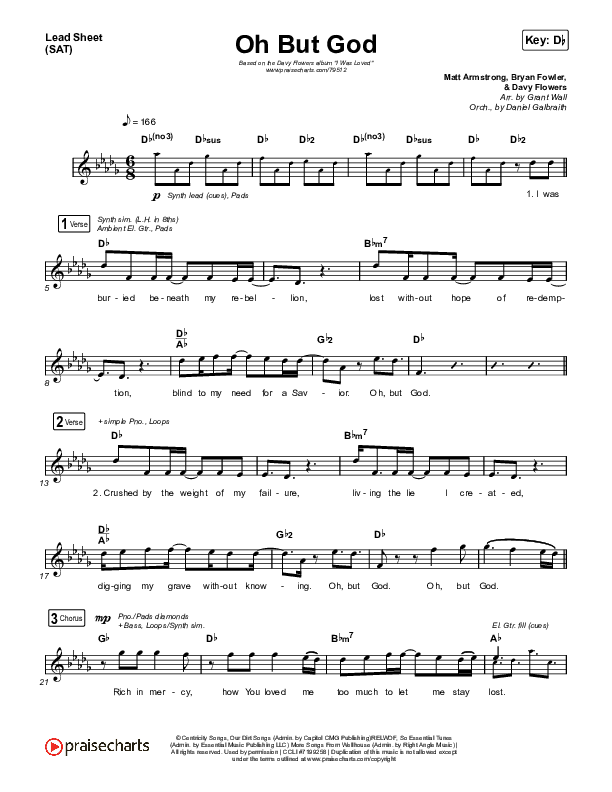 Oh But God Lead Sheet (SAT) (Davy Flowers)