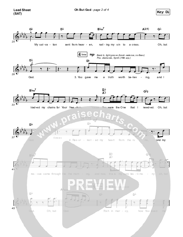 Oh But God Lead Sheet (SAT) (Davy Flowers)