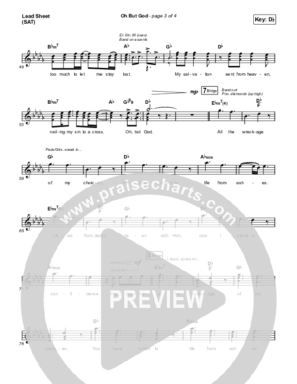 Oh But God Lead Sheet (SAT) (Davy Flowers)