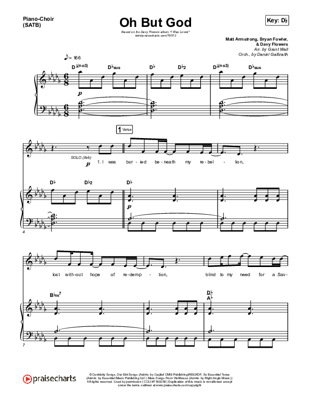 Oh But God Piano/Vocal (SATB) (Davy Flowers)
