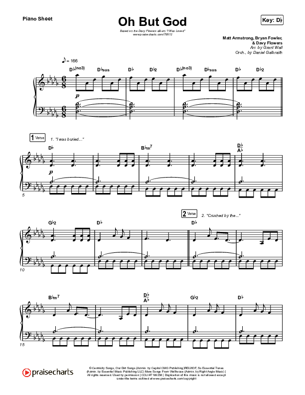 Oh But God Piano Sheet (Davy Flowers)