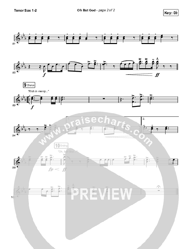 Oh But God Tenor Sax 1/2 (Davy Flowers)