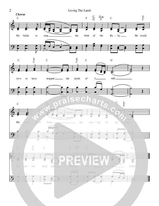 Loving The Lamb Lead Sheet (The Mark Trammell Trio)