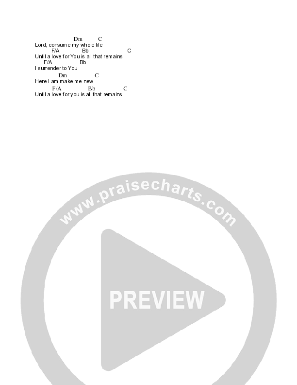 Set Me On Fire Chord Chart (Canyon Hills Worship)