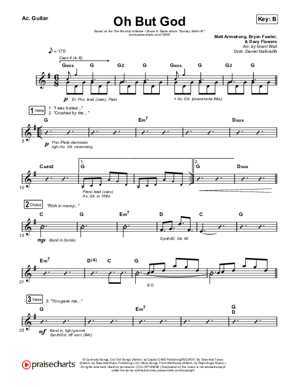 Oh But God Acoustic Guitar (Shane & Shane / The Worship Initiative)