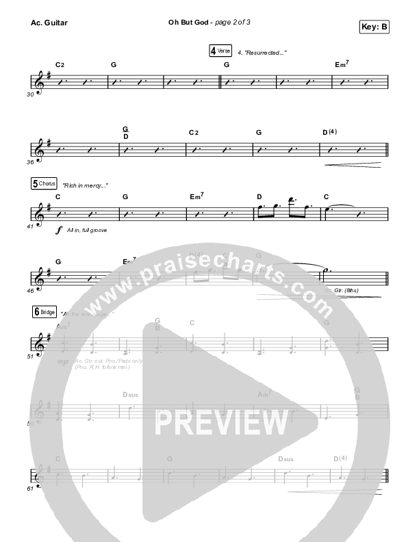 Oh But God Acoustic Guitar (Shane & Shane / The Worship Initiative)