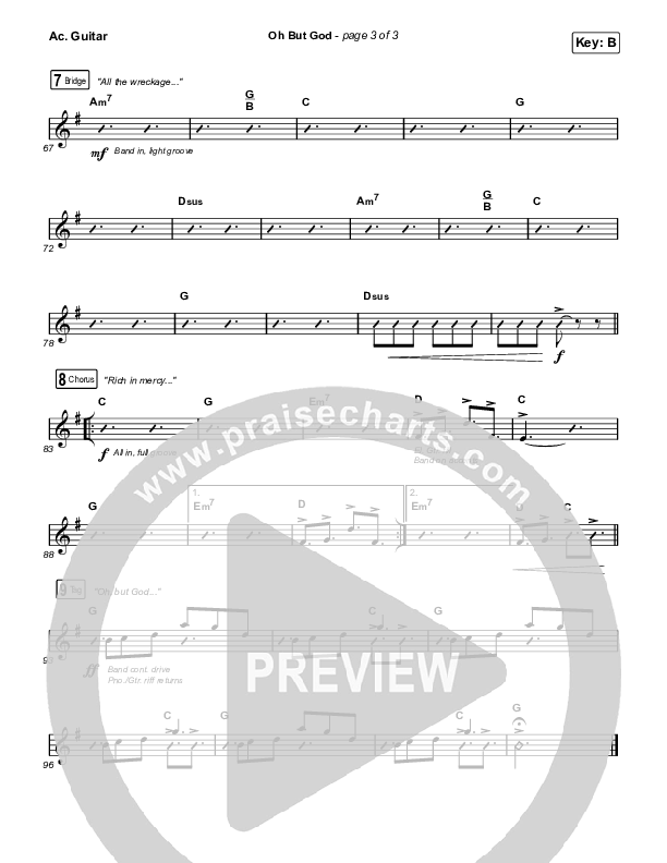 Oh But God Acoustic Guitar (Shane & Shane / The Worship Initiative)