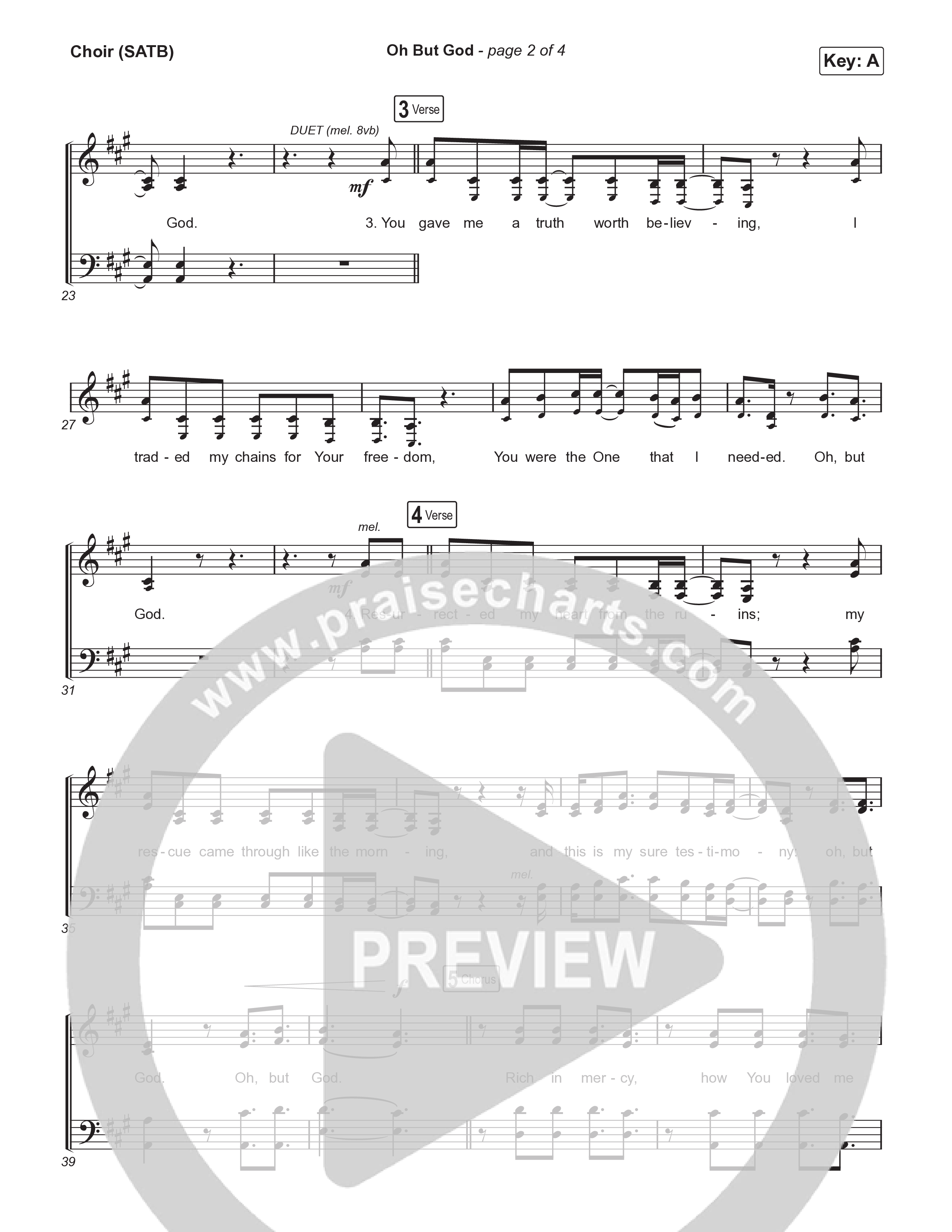 Oh But God Choir Sheet (SATB) (Shane & Shane / The Worship Initiative)