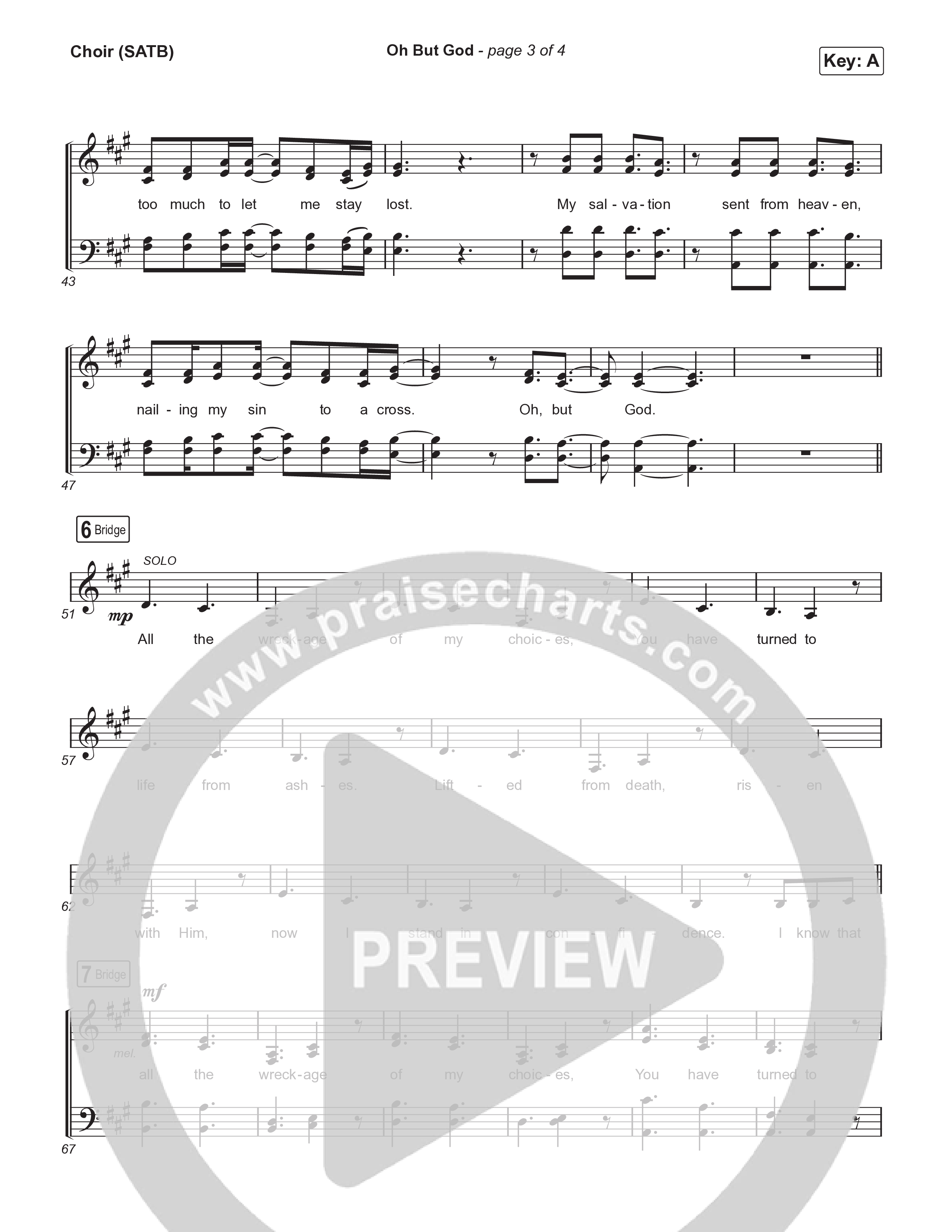 Oh But God Choir Sheet (SATB) (Shane & Shane / The Worship Initiative)