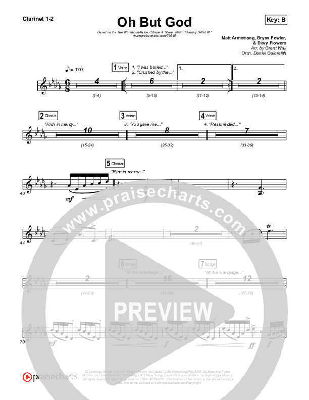 Oh But God Clarinet 1/2 (Shane & Shane / The Worship Initiative)